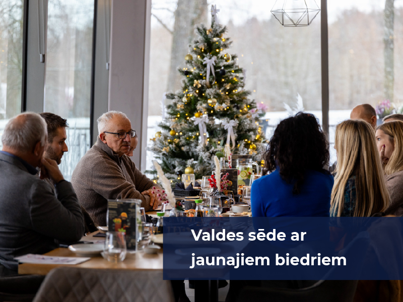 Biedrības valdes sēde ar jaunajiem biedriem