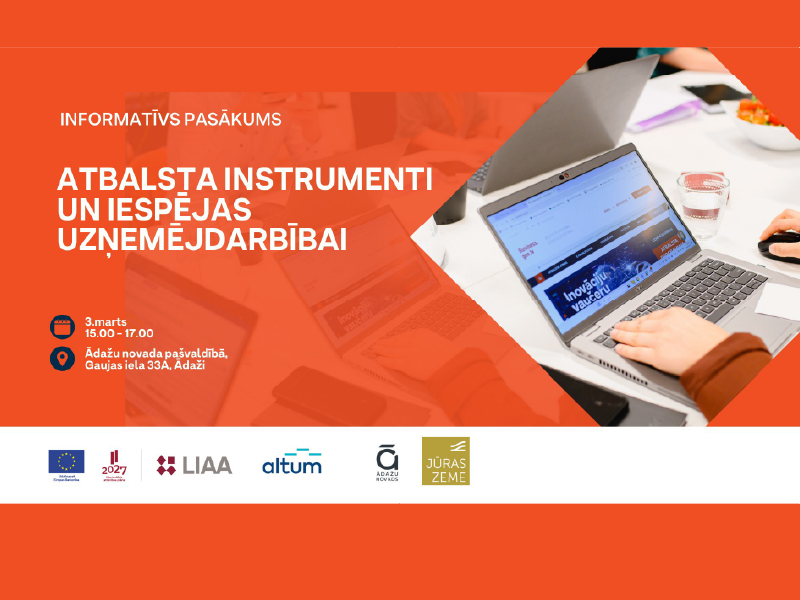Seminārs atbalsta instrumenti un iespējas uzņēmējdarbībai